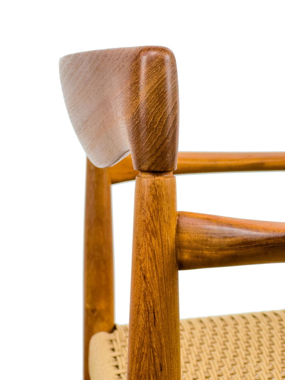 Image 1 of Teak & Papercord Fauteuil Door H. W. Klein Voor Bramin, 1960S