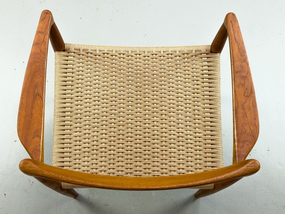 Image 1 of Teak & Papercord Fauteuil Door H. W. Klein Voor Bramin, 1960S