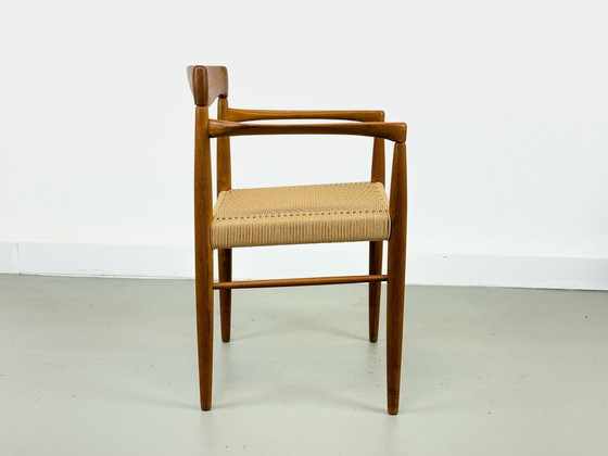 Image 1 of Teak & Papercord Fauteuil Door H. W. Klein Voor Bramin, 1960S