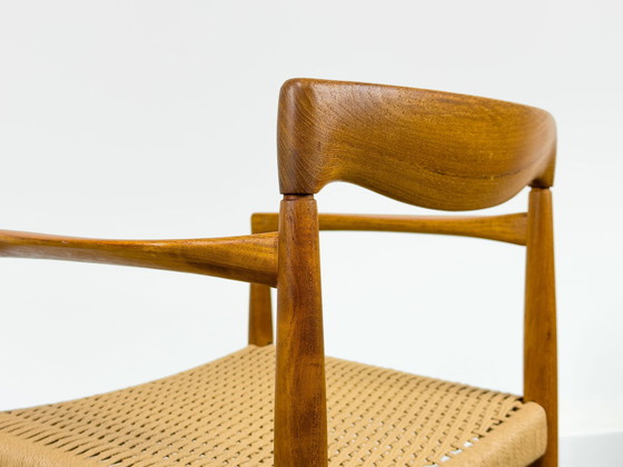 Image 1 of Teak & Papercord Fauteuil Door H. W. Klein Voor Bramin, 1960S