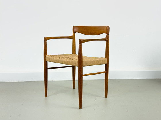 Image 1 of Teak & Papercord Fauteuil Door H. W. Klein Voor Bramin, 1960S