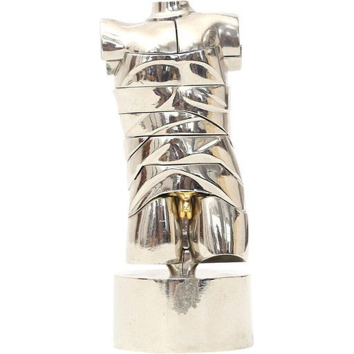 Vintage "Mini-David" nestsculptuur van vernikkeld aluminiumlegering door Miguel Barrocal, 1960