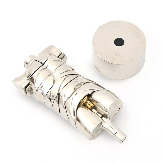 Image 1 of Vintage "Mini-David" nestsculptuur van vernikkeld aluminiumlegering door Miguel Barrocal, 1960