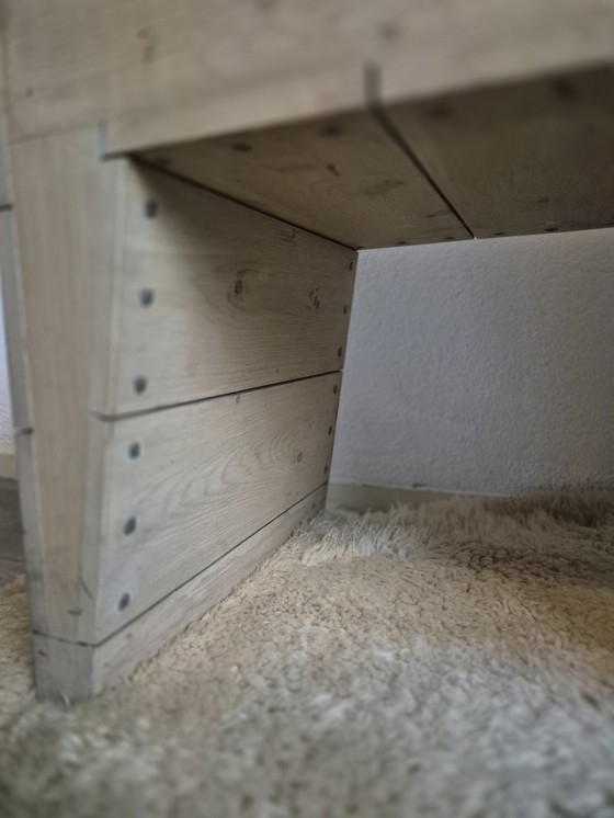 Image 1 of Zeldzame Origineel Jaren 70 Hans Dom Van Der Laan Kruk Tafel Bosssche School 