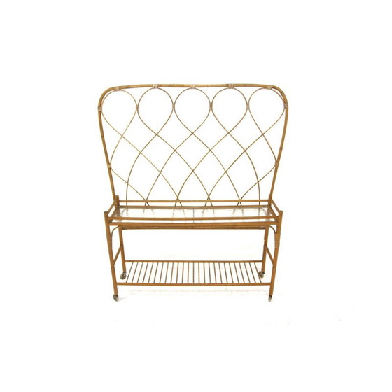 Image 1 of Scandinavische vintage plantenbak van rotan, Zweden 1960