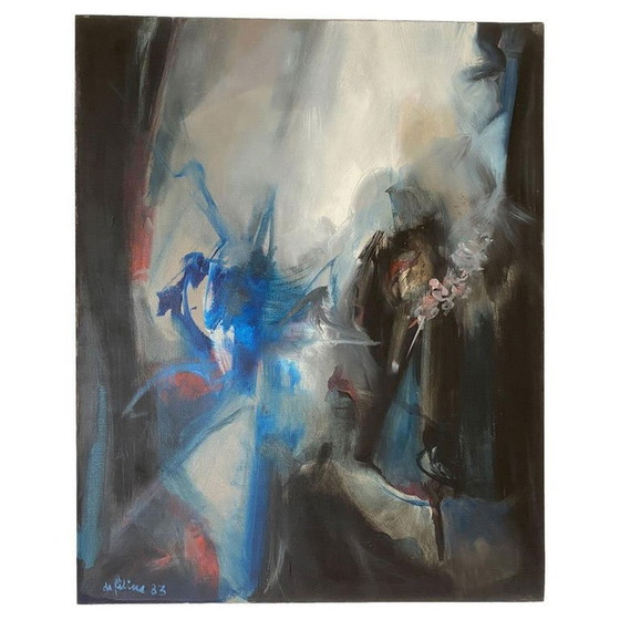 Image 1 of Abstract schilderij Jacques De Féline De La Roche 1983