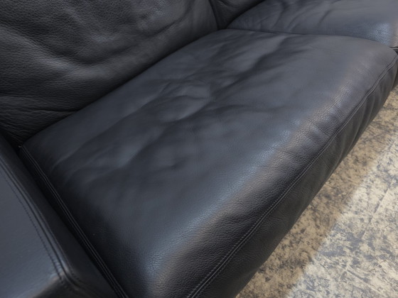 Image 1 of De Sede Ds 17 Sofa Zwart Club Leder Designer Sofa Leder Bank Desede