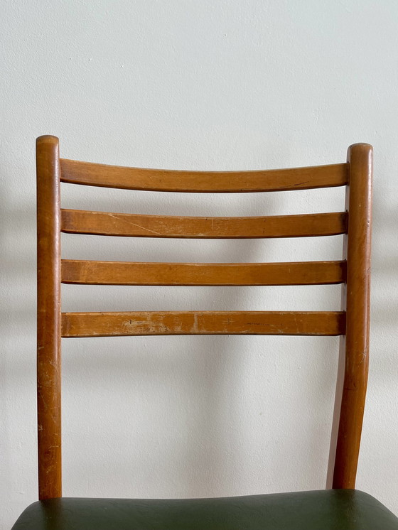 Image 1 of 5x Teak Houten vintage stoelen