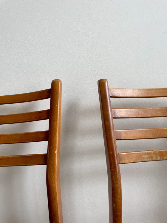 Image 1 of 5x Teak Houten vintage stoelen