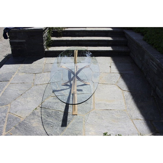 Image 1 of Vintage ovale salontafel van Michel Mangematin, 1960