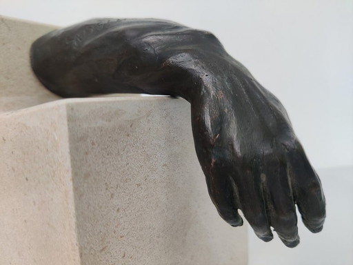 Figuratief Bronzen Beeld van J. Mariscal