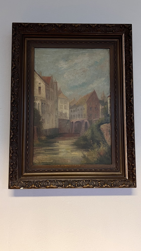 Image 1 of Schilderij van de stad