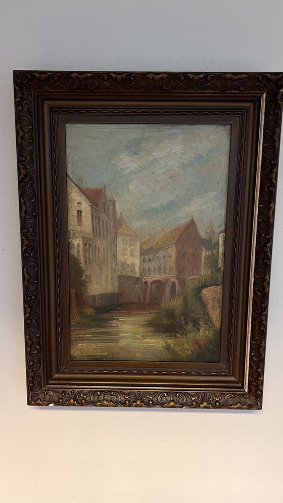 Image 1 of Schilderij van de stad