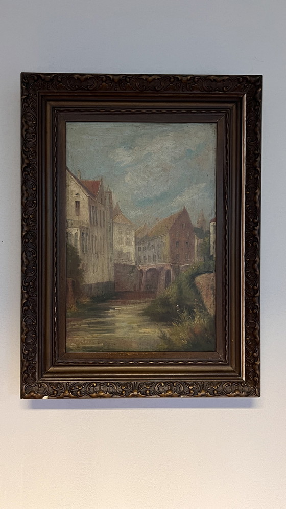 Image 1 of Schilderij van de stad