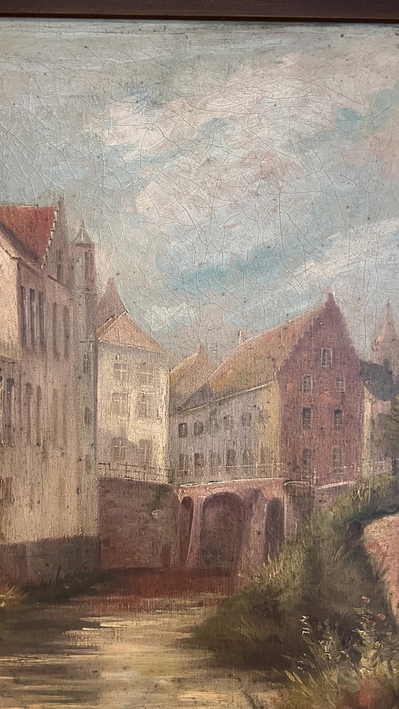 Image 1 of Schilderij van de stad