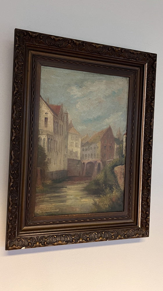 Image 1 of Schilderij van de stad