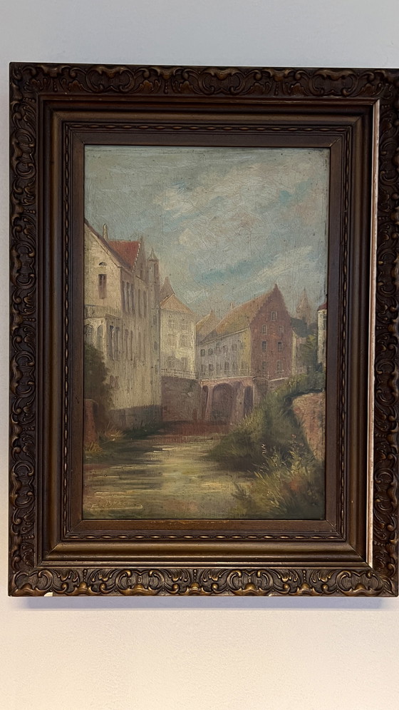 Image 1 of Schilderij van de stad