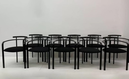 Set van 6 postmoderne Martina eetkamerstoelen door Carlo Bimbi voor Segis Italië, jaren 1980