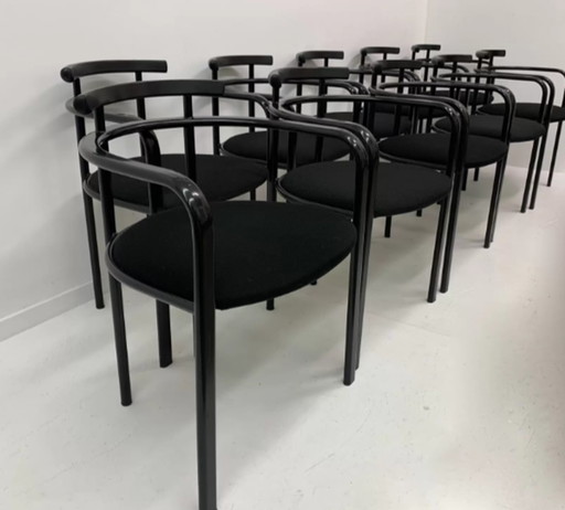 Set van 6 postmoderne Martina eetkamerstoelen door Carlo Bimbi voor Segis Italië, jaren 1980