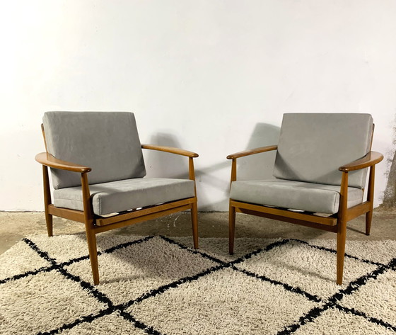 Image 1 of  Mid Century Loungestoelen