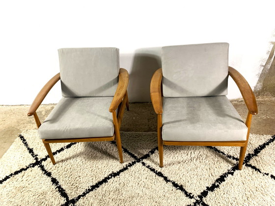 Image 1 of  Mid Century Loungestoelen