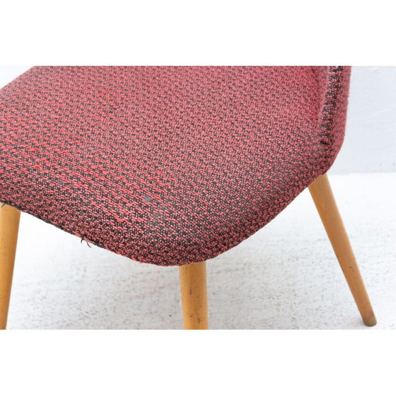 Image 1 of Paar vintage stoelen van stof en beukenhout van Antonín Šuman voor Tatra nábytok, Tsjecho-Slowakije 1960
