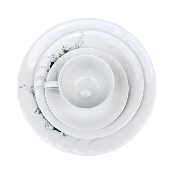 Image 1 of Porseleinen ontbijtset Wawel, Polen 1980S - Set van 4