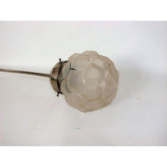 Image 1 of Vintage metalen hanger van messing en glas, 1930