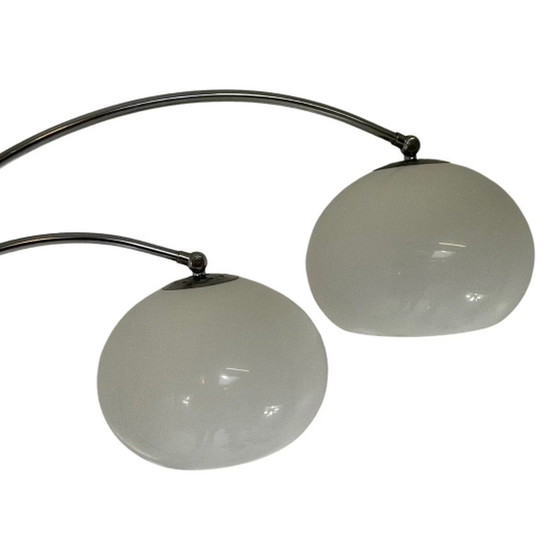 Image 1 of Dijkstra - Zeldzaam model - Space Age Design / MCM Vloerlamp met twee kappen