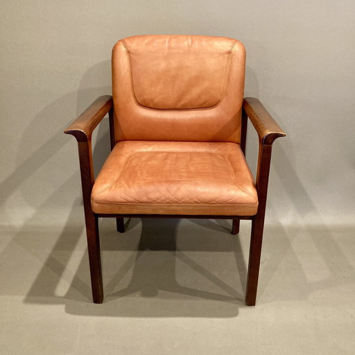 Leren fauteuil "Design 1960".