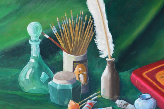 Image 1 of Olie Verf Schilderij  Op Houten Paneel   Joop Serno