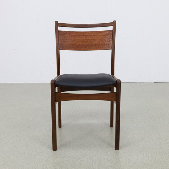 Image 1 of 4x Vintage Eetkamerstoel, 1960s Nieuw Bekleed