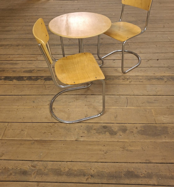 Image 1 of Buisframe Set Twee Stoelen Met Tafel