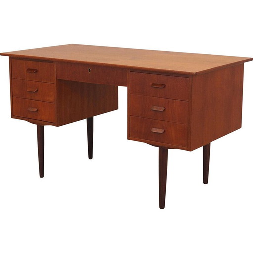 Vintage teakhouten bureau, Denemarken 1970