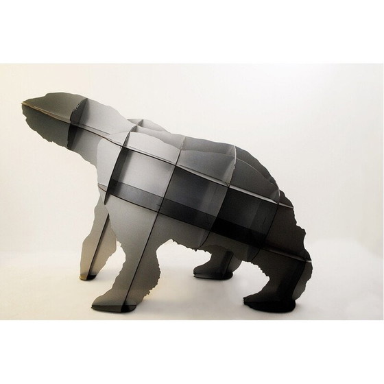 Image 1 of Vintage boekenkast Iron Joe in laminaat en staalgrijs van Ibride, Frankrijk 2009