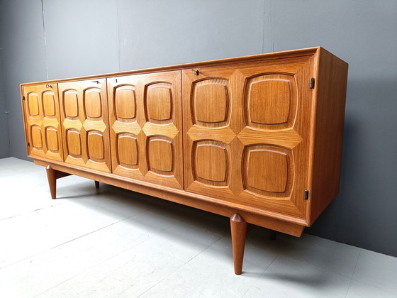 Image 1 of Rastad & Relling grafisch dressoir van Gustav Bahus 1960