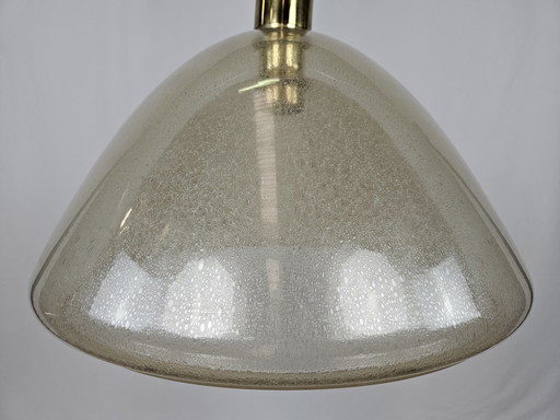 Grote plafondlamp in Murano glas en messing