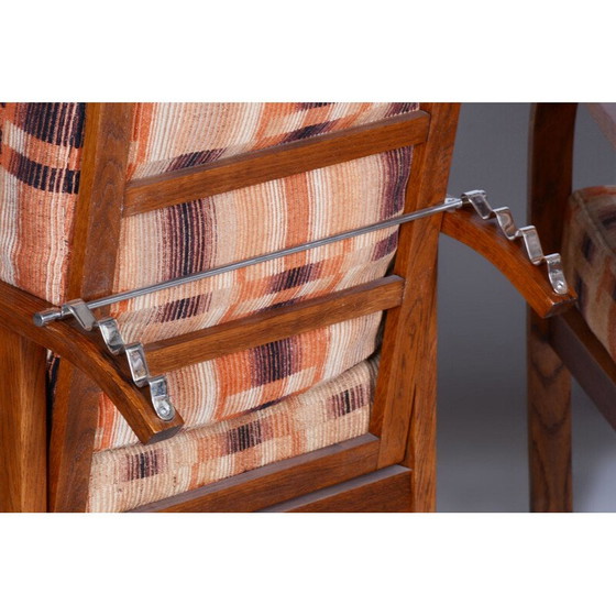 Image 1 of Paar oude eikenhouten stoelen van J. Halabala voor UP Závody, Tsjecho-Slowakije, 1930