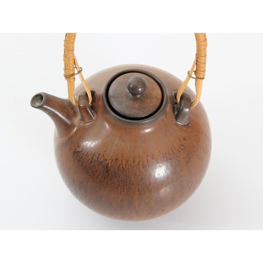 Scandinavische theepot van aardewerk door Gunnar Nylund, 1960