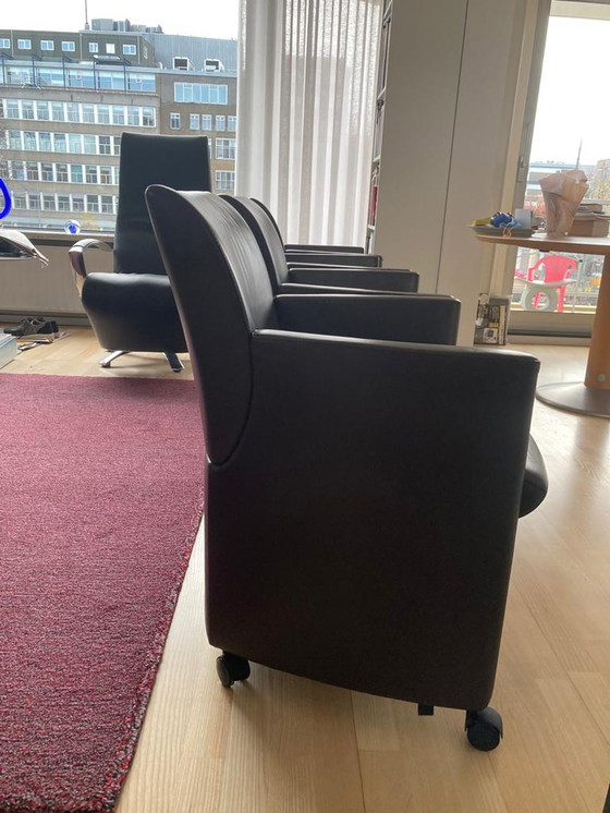 Image 1 of 4x Leolux eetkamer fauteuil