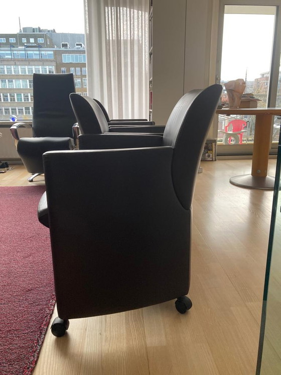 Image 1 of 4x Leolux eetkamer fauteuil