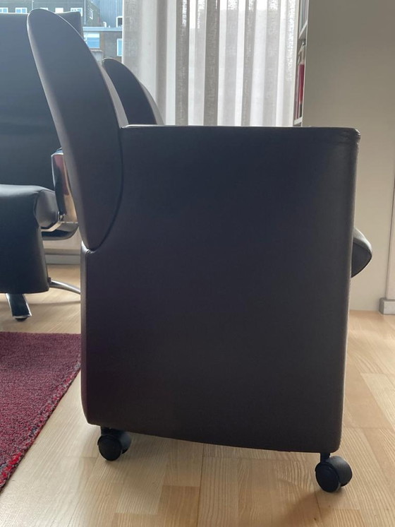 Image 1 of 4x Leolux eetkamer fauteuil