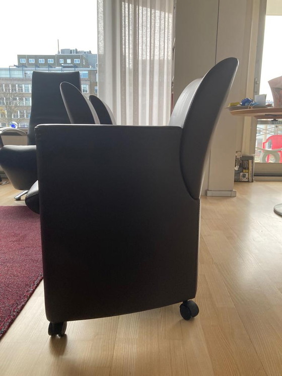 Image 1 of 4x Leolux eetkamer fauteuil