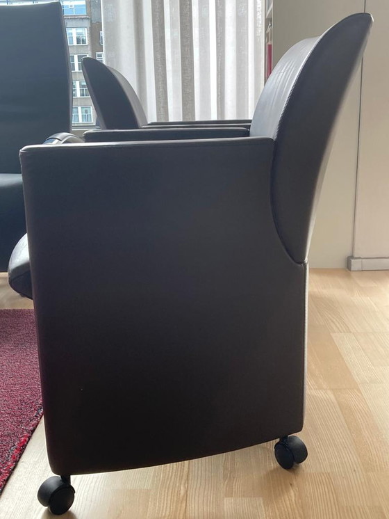 Image 1 of 4x Leolux eetkamer fauteuil