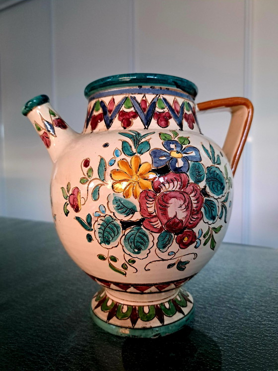 Image 1 of Deruta decoratieve vaas/kan