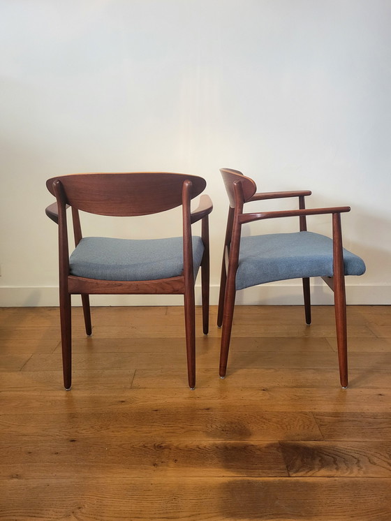 Image 1 of Set Van 2 Armstoelen Van Ejnar Larsen En Aksel Bender Madsen