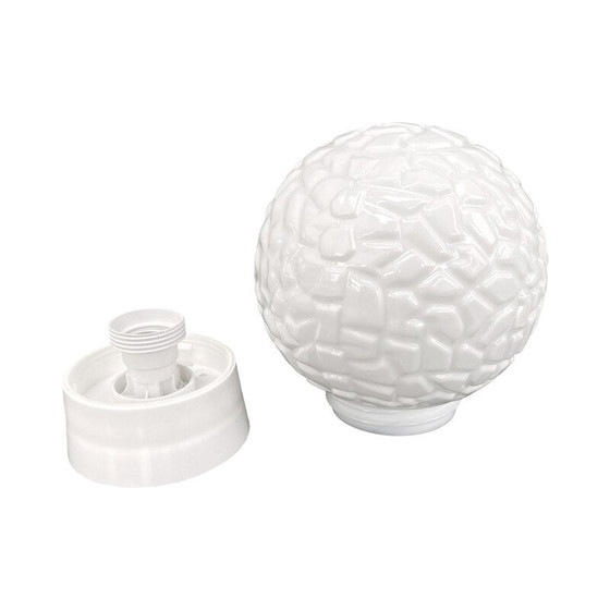 Image 1 of Vintage wit glazen wandlamp voor Elektrosvit Nové Zámky, Tsjecho-Slowakije 1960