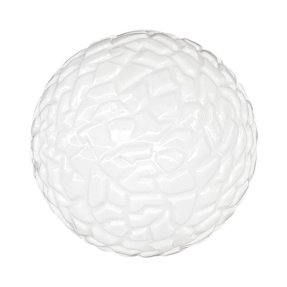 Image 1 of Vintage wit glazen wandlamp voor Elektrosvit Nové Zámky, Tsjecho-Slowakije 1960