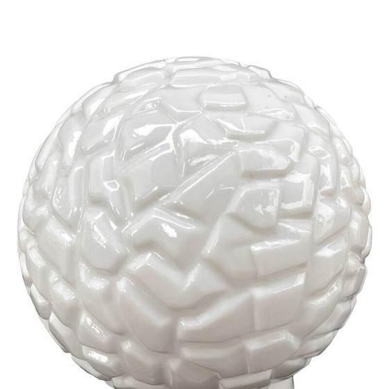 Image 1 of Vintage wit glazen wandlamp voor Elektrosvit Nové Zámky, Tsjecho-Slowakije 1960