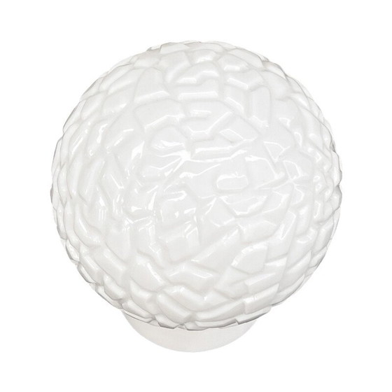 Image 1 of Vintage wit glazen wandlamp voor Elektrosvit Nové Zámky, Tsjecho-Slowakije 1960